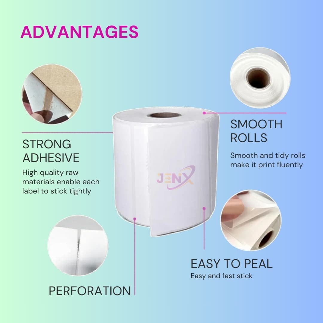 4×2 Direct Thermal Label Roll (100mm × 50mm) – 250 Labels per Roll - Image 3