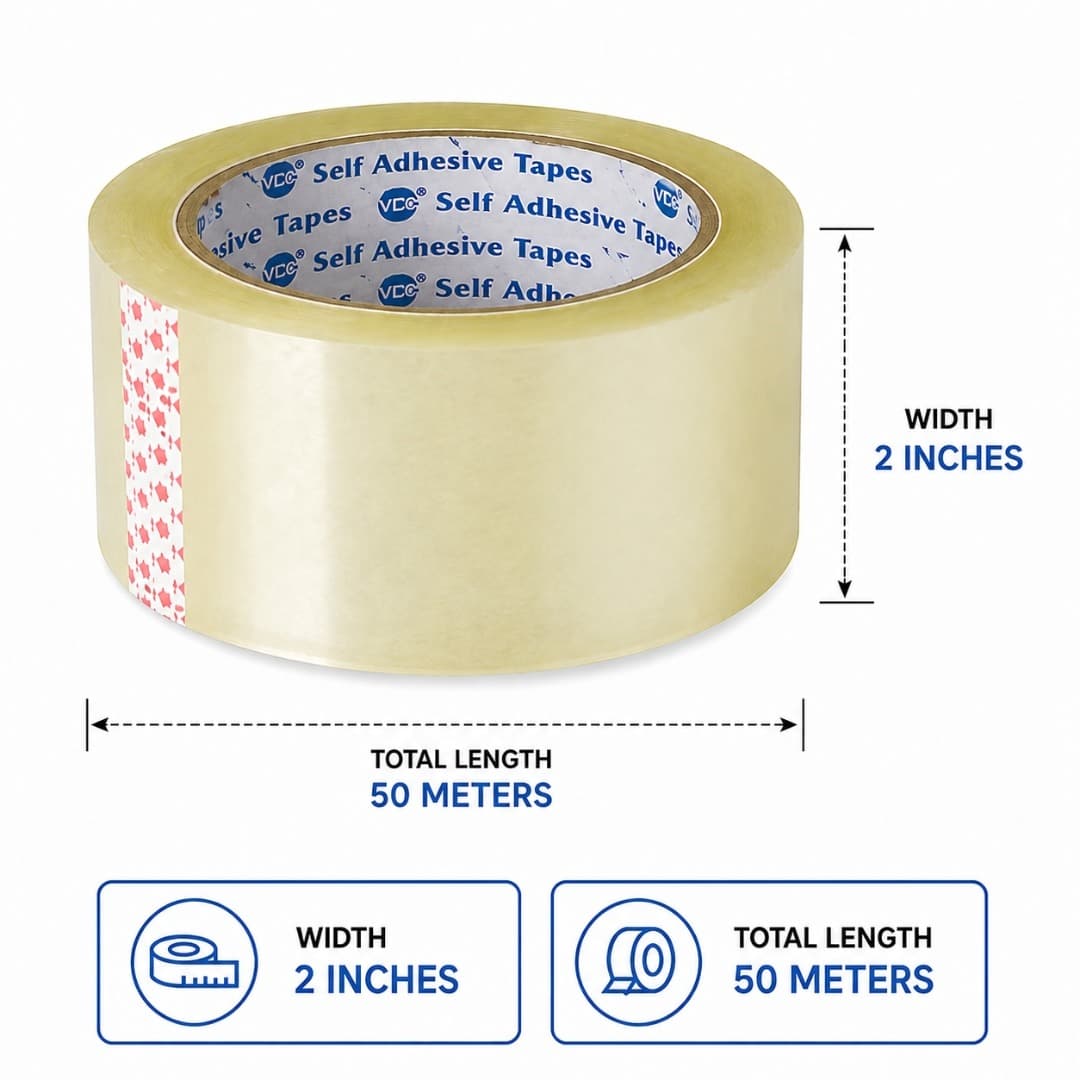 White Cellotape 2 Inch x 50 Meter Roll - Image 2