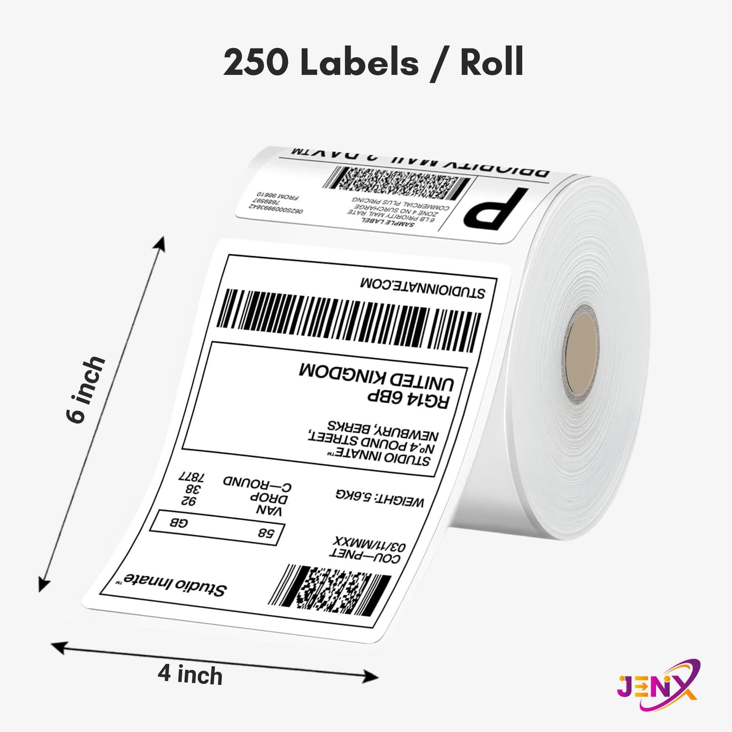 100mm x 150mm (4x6) Direct Thermal Label/Sticker(no Ribbon Required) Plain White 1 Inch core Inside - Image 2