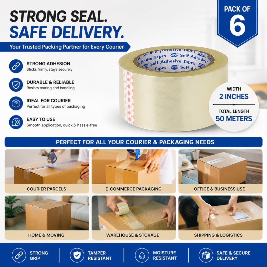 White Cellotape 2 Inch x 50 Meter Roll - Image 3