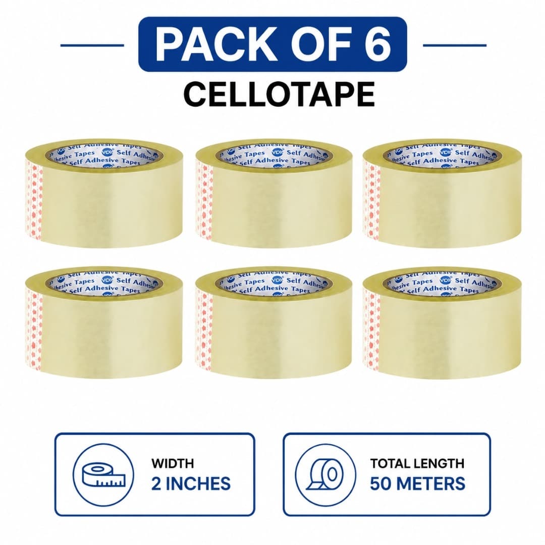 White Cellotape 2 Inch x 50 Meter Roll - Image 1